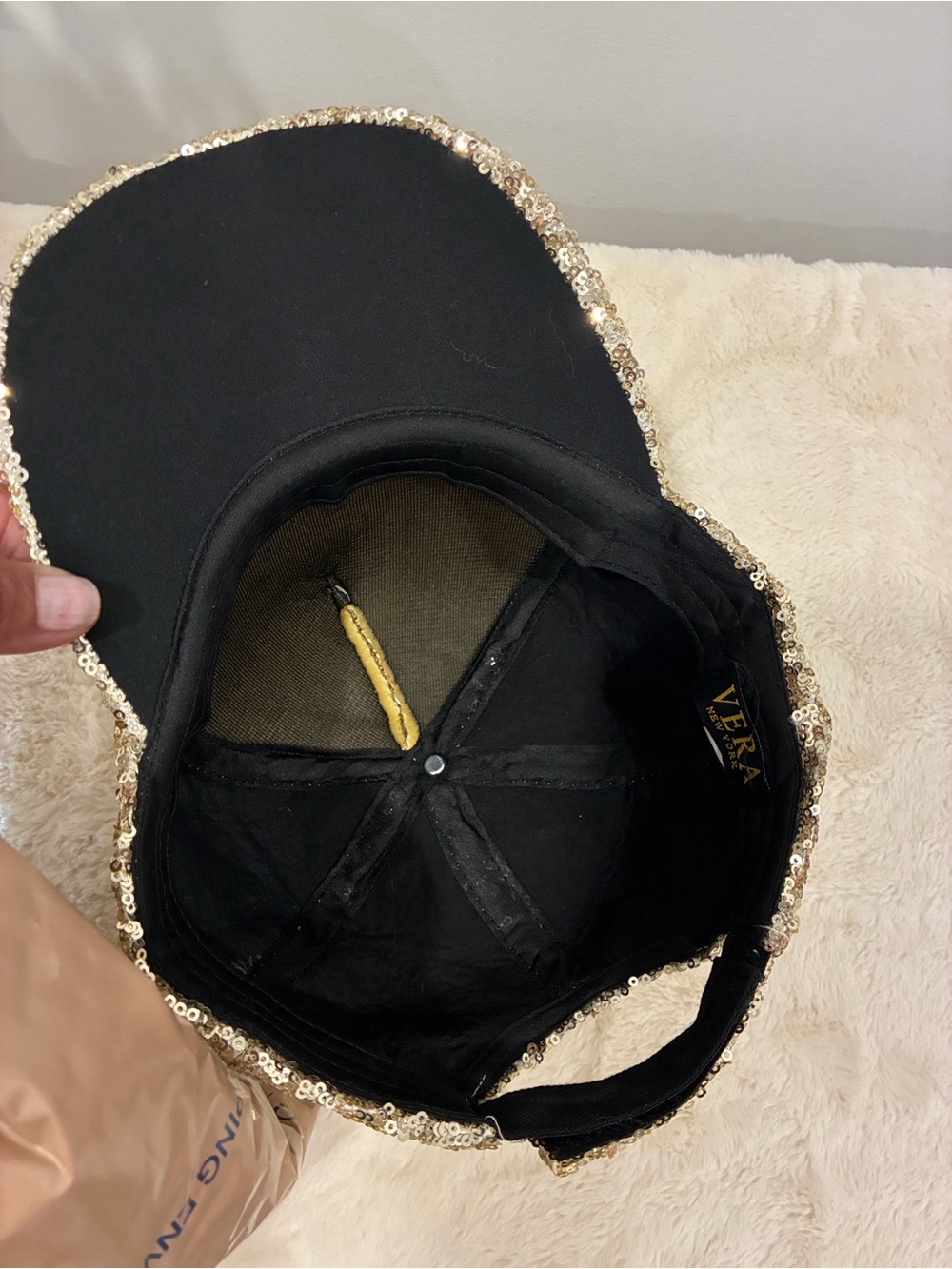 Sequin Baseball Cap - Gold - Picture 6 of 6